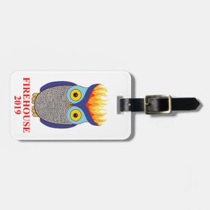 FH Blue Owl Luggage Tag