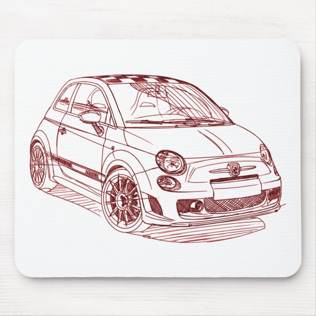 Fi500Abarth 2009 Mouse Pad (Front)