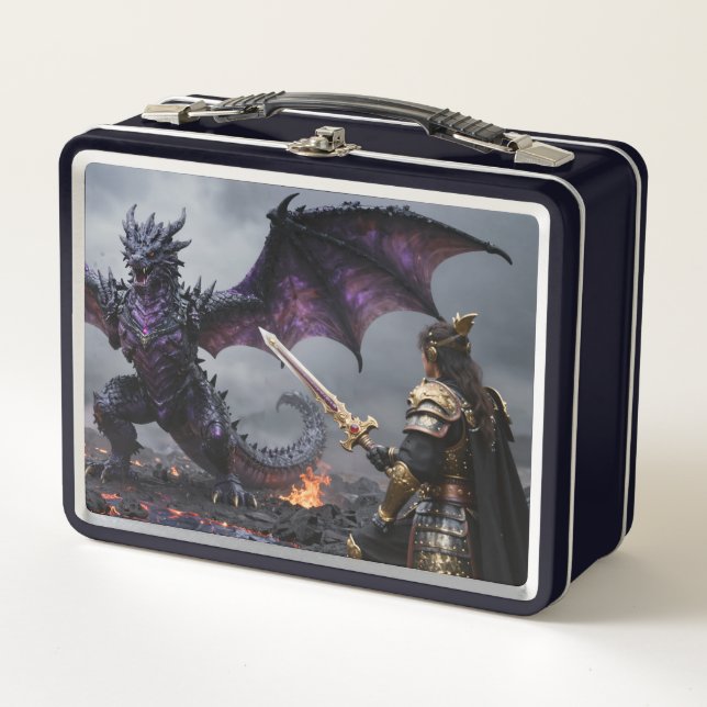 Fiambrera de metal metal lunch box (Front)