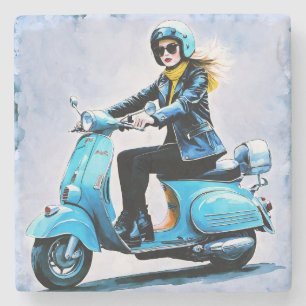 “Fiamma” “Corsa Elegante” – Elegant Ride Stone Coaster