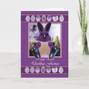 Fiance Easter Card, with Easter Bunny Holiday Card