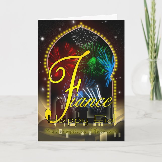 Fiance - Eid Day Card - Happy Eid (Front)