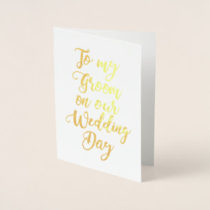 Fiance Future Husband Weddng Groom Foil Card