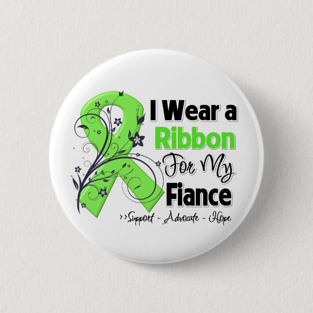Fiance - Lymphoma Ribbon 6 Cm Round Badge (Front)