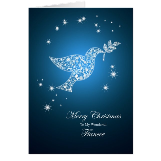 Fiancee, Dove of peace Christmas card (Front)