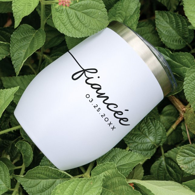 Fiancée Elegant Typography Custom Engagement Gift (Creator Uploaded)