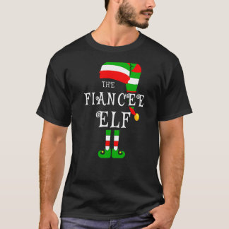 Fiancee Elf Family Christmas Matching Pyjamas Grou T-Shirt
