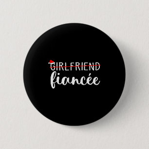 Fiancee Fiance Engaged Couples Matching Christmas 6 Cm Round Badge