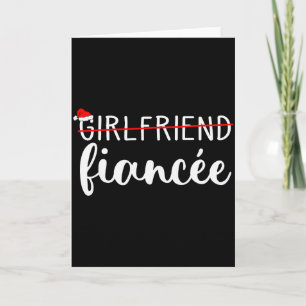 Fiancee Fiance Engaged Couples Matching Christmas Card