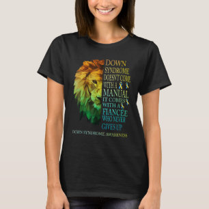 Fiancée Never Gives Up Lion Down Syndrome T21 T-Shirt
