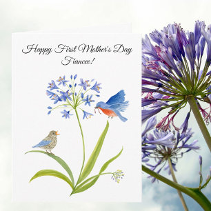 Fiancee's First Mother’s Day Bluebird Card
