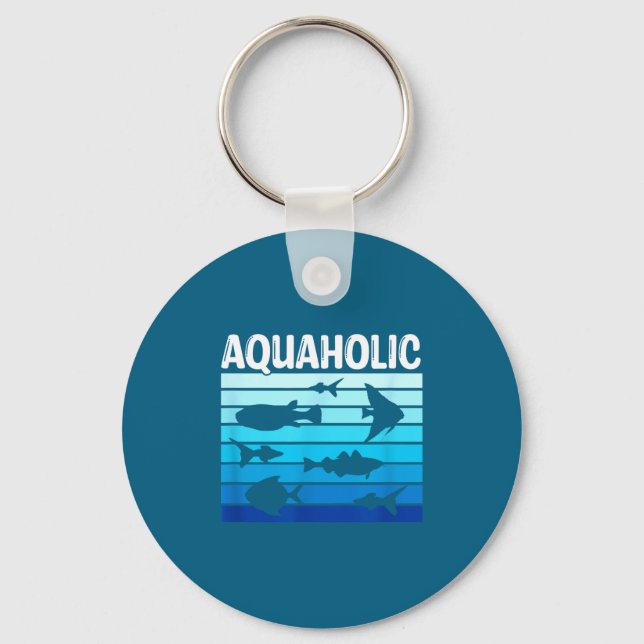 Fiank Funny Fishkeeper Quote Fish Keeper Aquarium  Key Ring (Front)