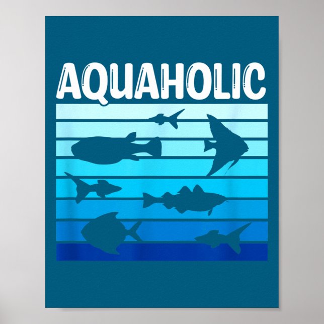 Fiank Funny Fishkeeper Quote Fish Keeper Aquarium  Poster (Front)