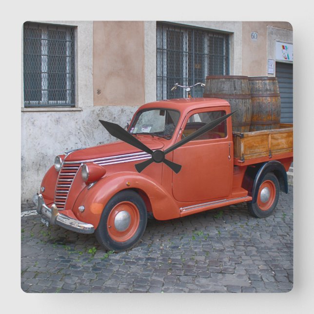 Fiat 1100 Pickup Square Wall Clock (Front)