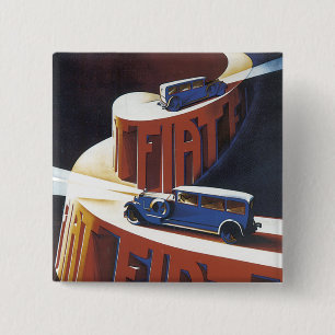 Fiat 15 Cm Square Badge