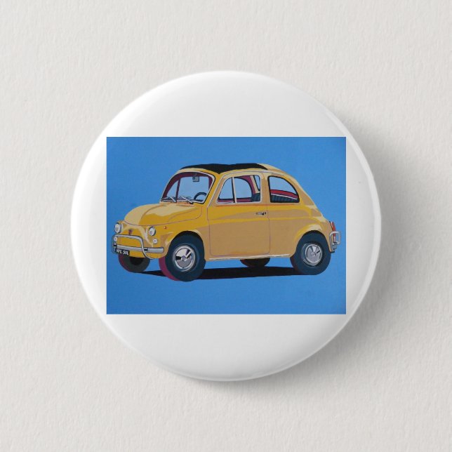 Fiat 500 6 cm round badge (Front)