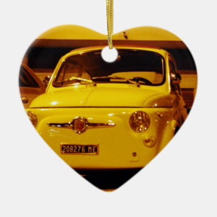 Fiat 500 Abarth. Ceramic Tree Decoration
