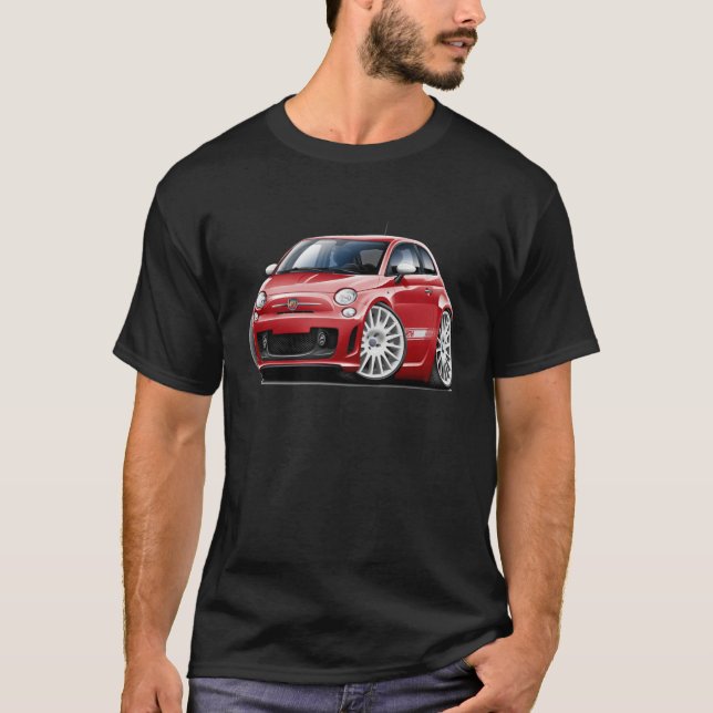 Fiat 500 Abarth Red Car T-Shirt (Front)