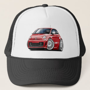 Fiat 500 Abarth Red Car Trucker Hat
