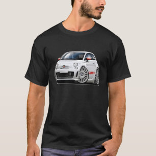 Fiat 500 Abarth White Car T-Shirt