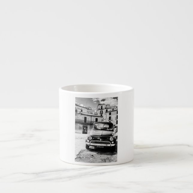 Fiat 500, cinquecento in Italy, classic car gift Espresso Cup (Front)
