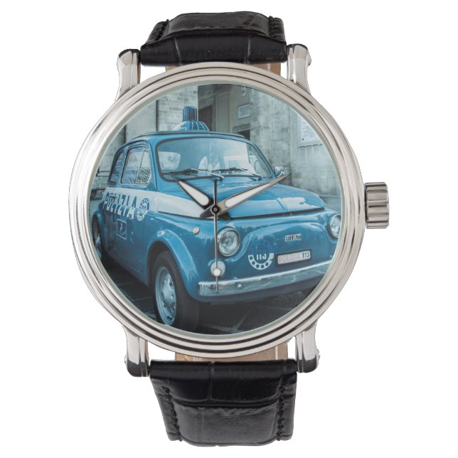 Fiat 500 Cinquecento Police in Rome, Italy, watch (Front)