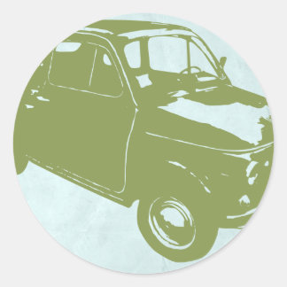 Fiat 500 classic round sticker