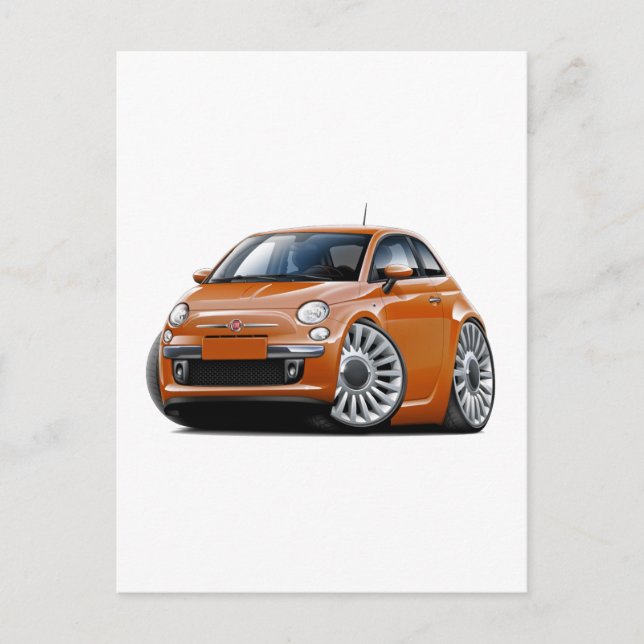 Fiat 500 Copper Car Postcard (Front)