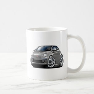 Fiat 500 Grey Car Coffee Mug