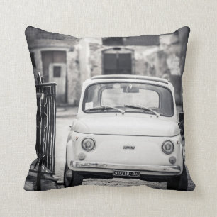 Fiat 500 in Italy, classic car cushion