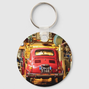 Fiat 500 in Italy Key Ring