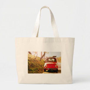 Fiat 500 in Italy Large Tote Bag