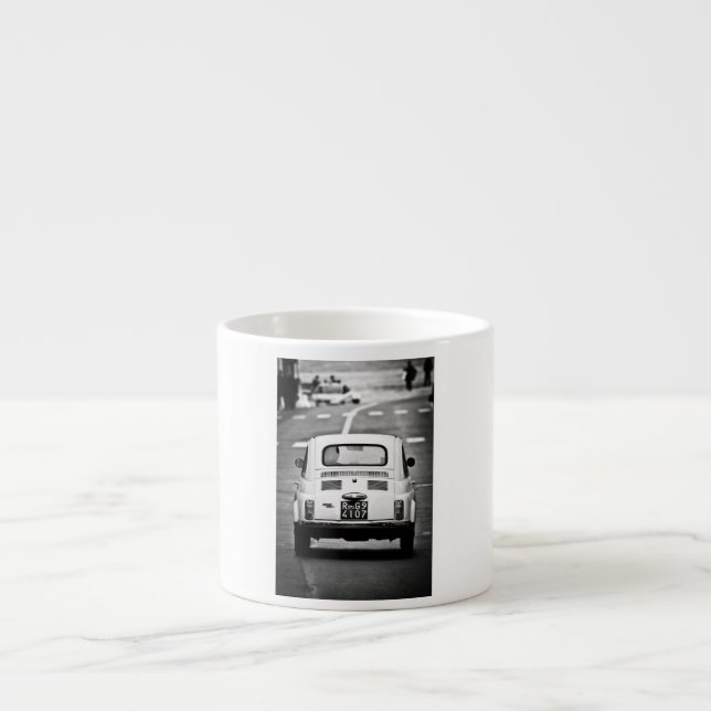 Fiat 500 in Rome Espresso Mug (Front)