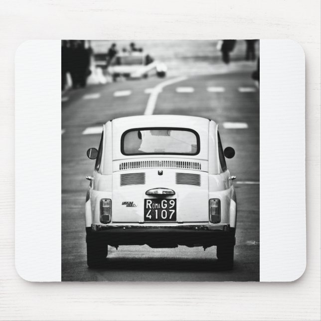 Fiat 500 in Rome, Italy Mouse Pad (Front)