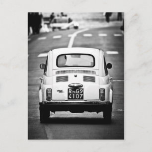 Fiat 500 in Rome, Italy Postcard
