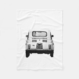 Fiat 500, Italy, Fleece Blanket vintage car