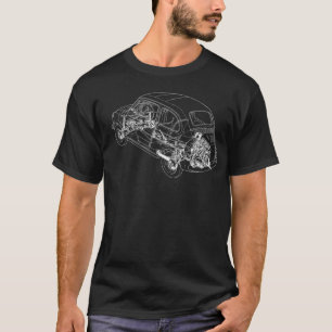 Fiat 500 Outline - Front only T-Shirt