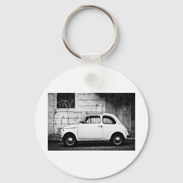 Fiat 500 Rome, Italy Key Ring (Front)