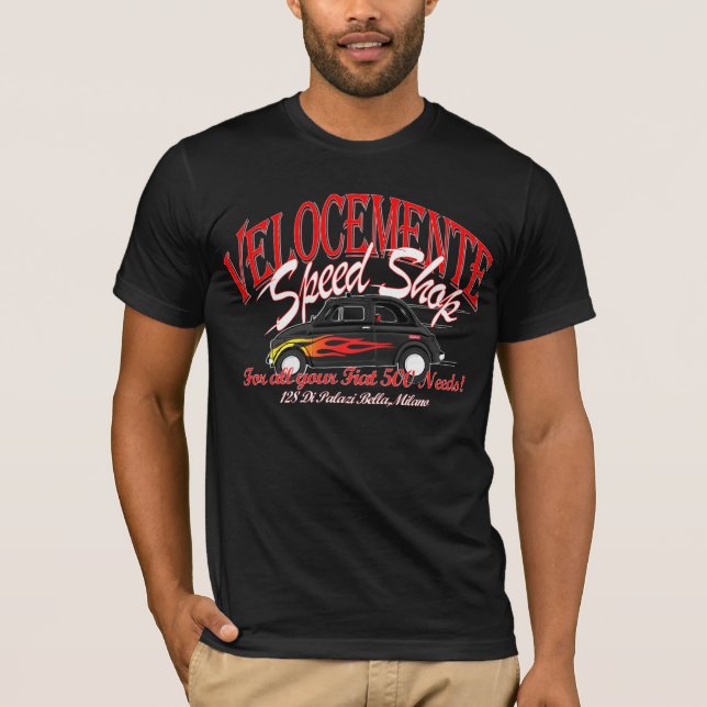 Fiat 500 speed shop t-shirt! T-Shirt (Front)
