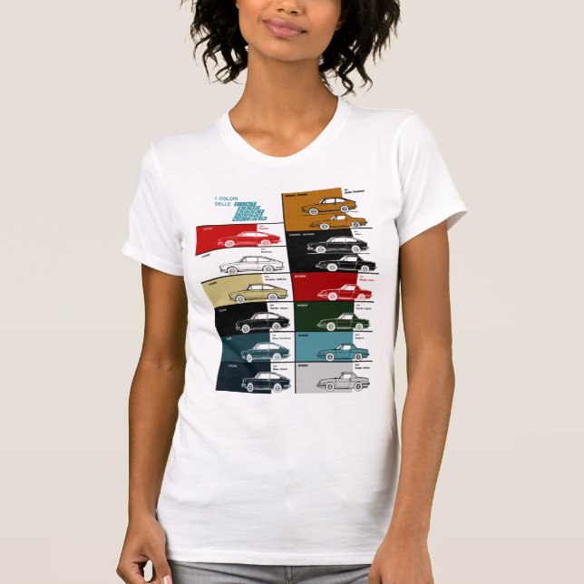 FIAT 850  SPORT COUPE SPIDER  COLOUR CHART362 T-Shirt (Front)