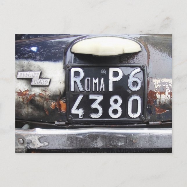 Fiat Cinquecento Postcard (Front)