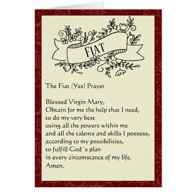 Fiat The YES Prayer (Front)