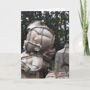 fiberglass graveyard big boy and milk carton holiday card