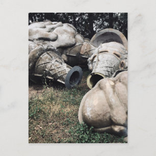 fiberglass graveyard ice cream cones postcard