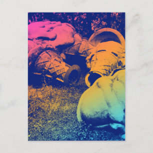 fiberglass summer ice cream cones postcard