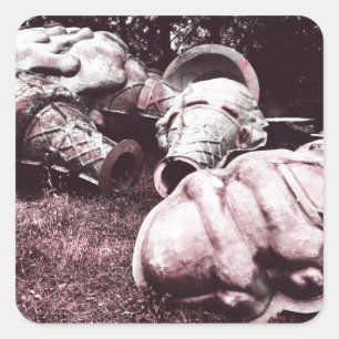 fiberglass summer ice cream cones square sticker