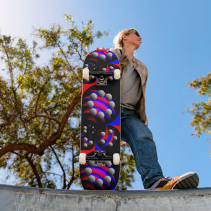 Fibonacci 'Fish Black' by Kenneth Yoncich Skateboard