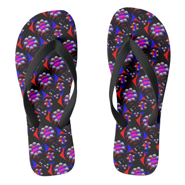 Fibonacci 'Fish Black' by Kenneth Yoncich Thongs (Footbed)