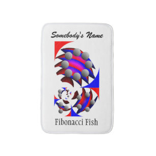 Fibonacci 'Fish' by Kenneth Yoncich Bath Mat