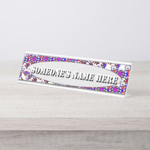 Fibonacci 'Fish' by Kenneth Yoncich Desk Name Plate